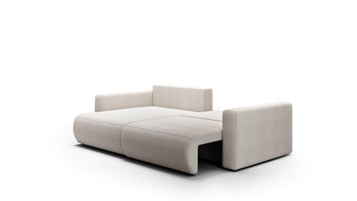 ECKSOFA Chaira Mit Schlaffunktion - Hellgrau, Holzwerkstoff/Textil (240/149cm) - Fun Möbel