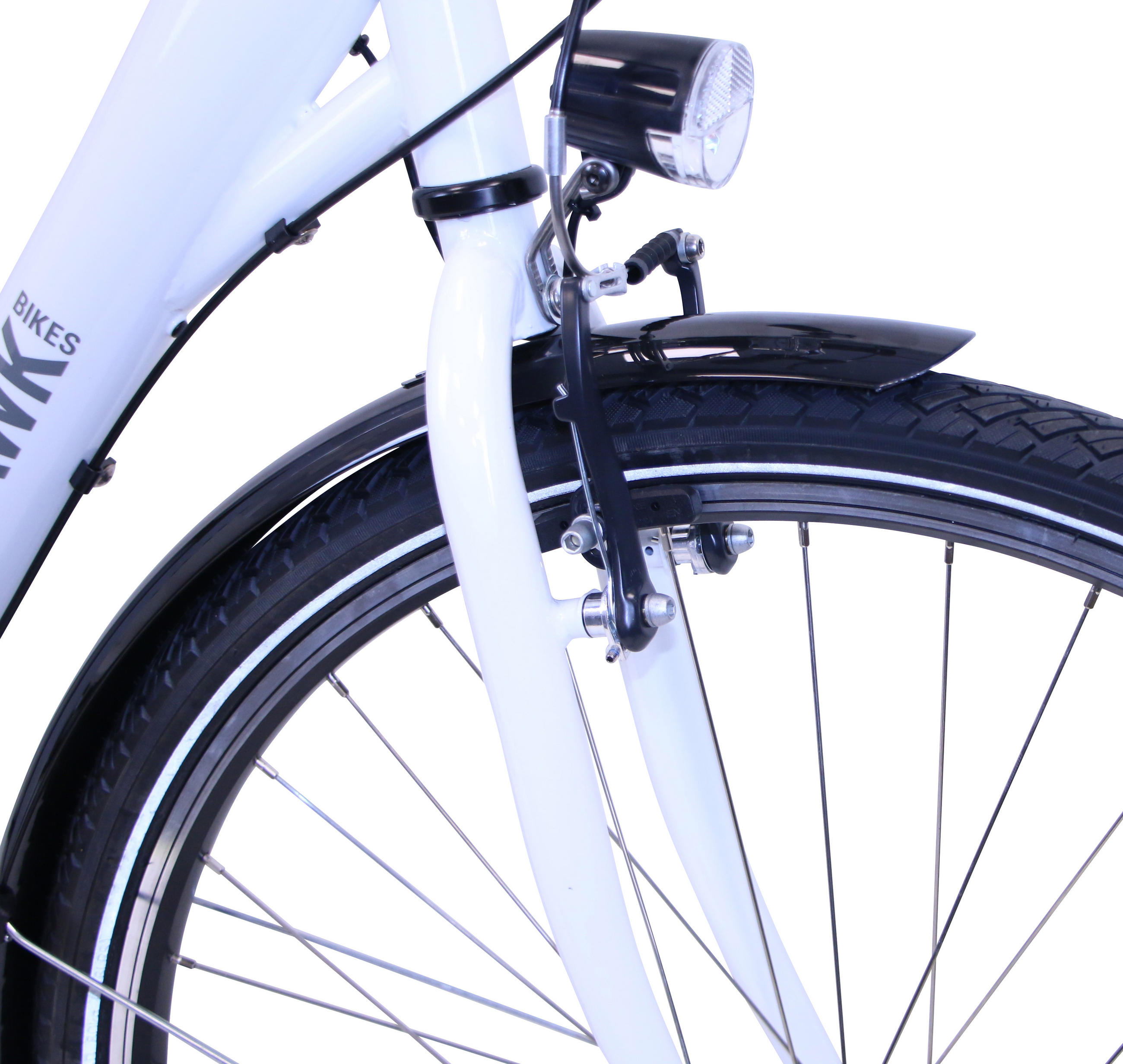 CITYBIKE City Wave Premium White 3 Gang 26 Zoll 43cm & 28 Zoll 48cm - Weiß, Metall (48cm) - Hawk Bikes
