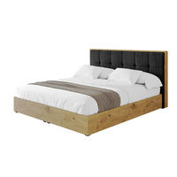 POLSTERBETT mit Bettkasten und Lattenrost, Boxbett ohne Matratze - ENZO7 200x200 Schwarz - Schwarz, Holzwerkstoff/Textil (200/200cm) - ALTDECOR