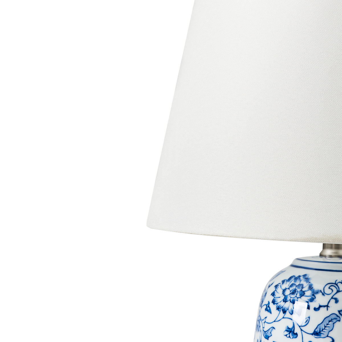 TISCHLEUCHTE Blau/Weiß Aibonito - Blau/Weiß, Keramik (33/33/56cm) - Beliani