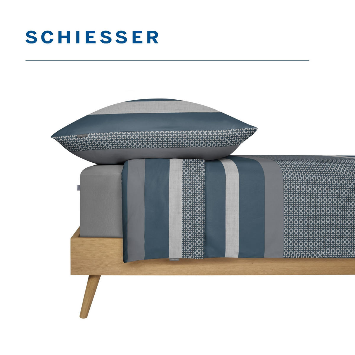 BETTWÄSCHESET Dion - Renforcé - 2-teilig - 135x200 cm - Petrol - Blau, Textil (135/200cm) - SCHIESSER