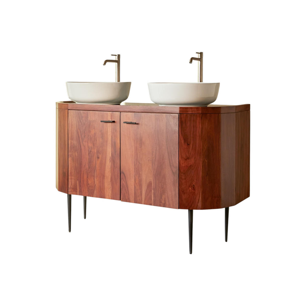 WASCHTISCHUNTERSCHRANK Jade Braun aus Palisander - Braun, Holz (120/80/53cm) - Tikamoon