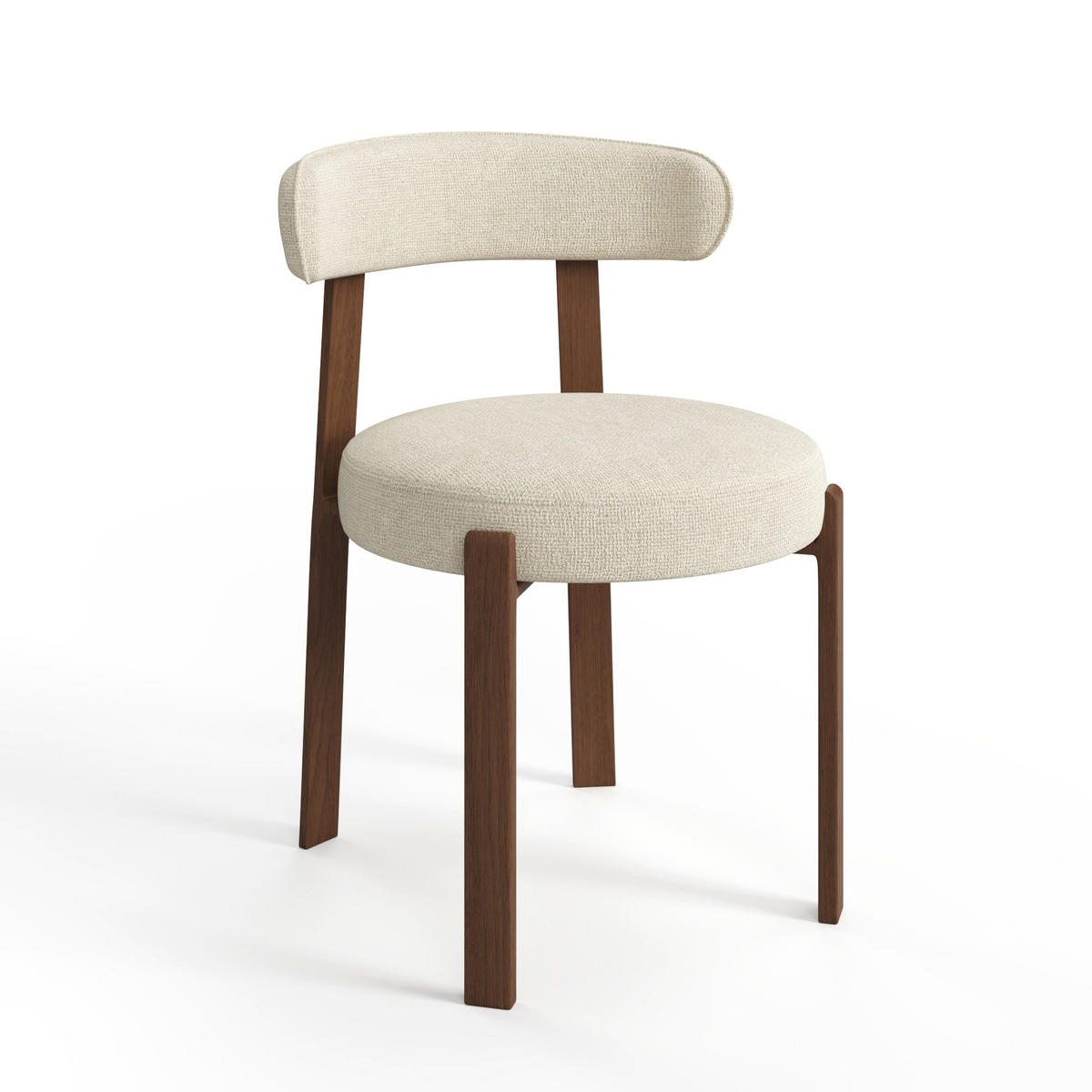 ESSZIMMERSTUHL Chenille-Samt Creme 51.0 CENTIMETERScm - Creme, Textil (51/79.5/54.5cm) - Sia Home