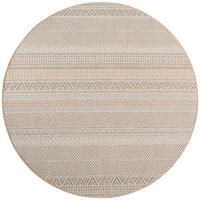 TEPPICH Outdoor VENTOUX in Beige, im Ethno-Stil, Ø 80 cm - Beige, Textil (80/80cm) - KADIMA DESIGN