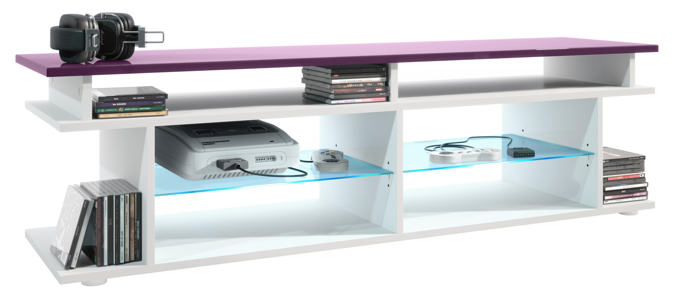 Vladon Lowboard Brombeere 138.5x39x37.5 cm