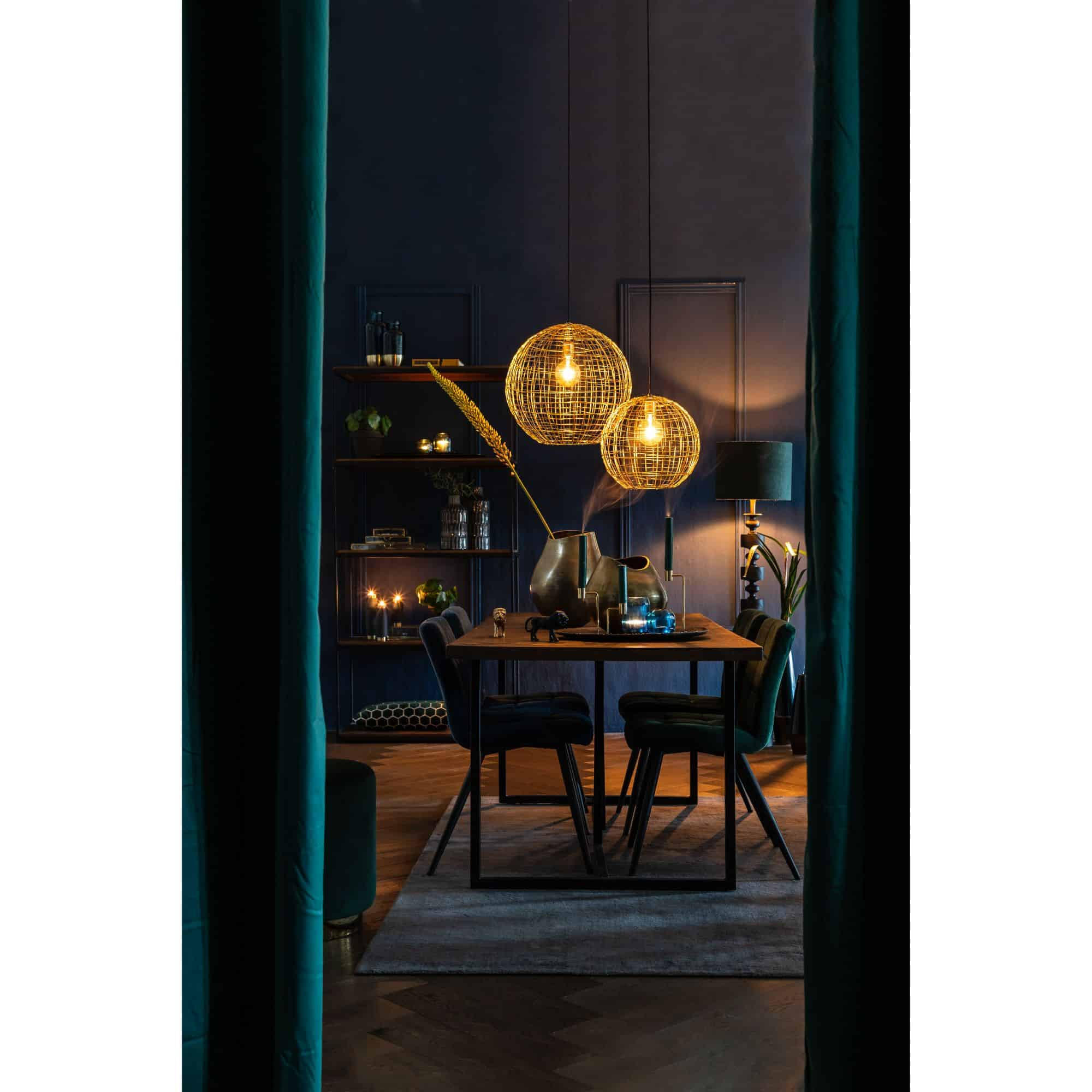 HÄNGELAMPE Mirana Gold Ø46/43 cm - Goldfarben, Metall (46/46/43cm) - Light & Living