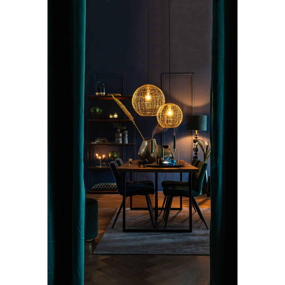 HÄNGELAMPE Mirana Gold Ø46/43 cm - Goldfarben, Metall (46/46/43cm) - Light & Living
