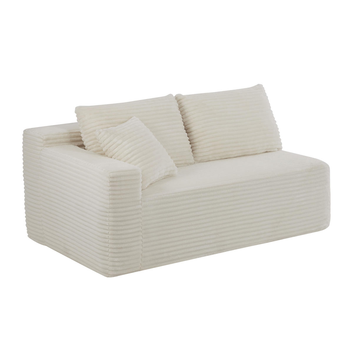 L-FÖRMIGES ECKSOFA Weiß 252,5/163/65 cm 4-Sitzer Modular - Weiß, Kunststoff (252.5/163cm) - PANGIVO
