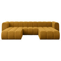 WOHNLANDSCHAFT modulares Sofa Joren-U1 - 319x177x70 cm Senfgelb - Currygelb, Holzwerkstoff/Textil (319/70/177cm) - ALTDECOR