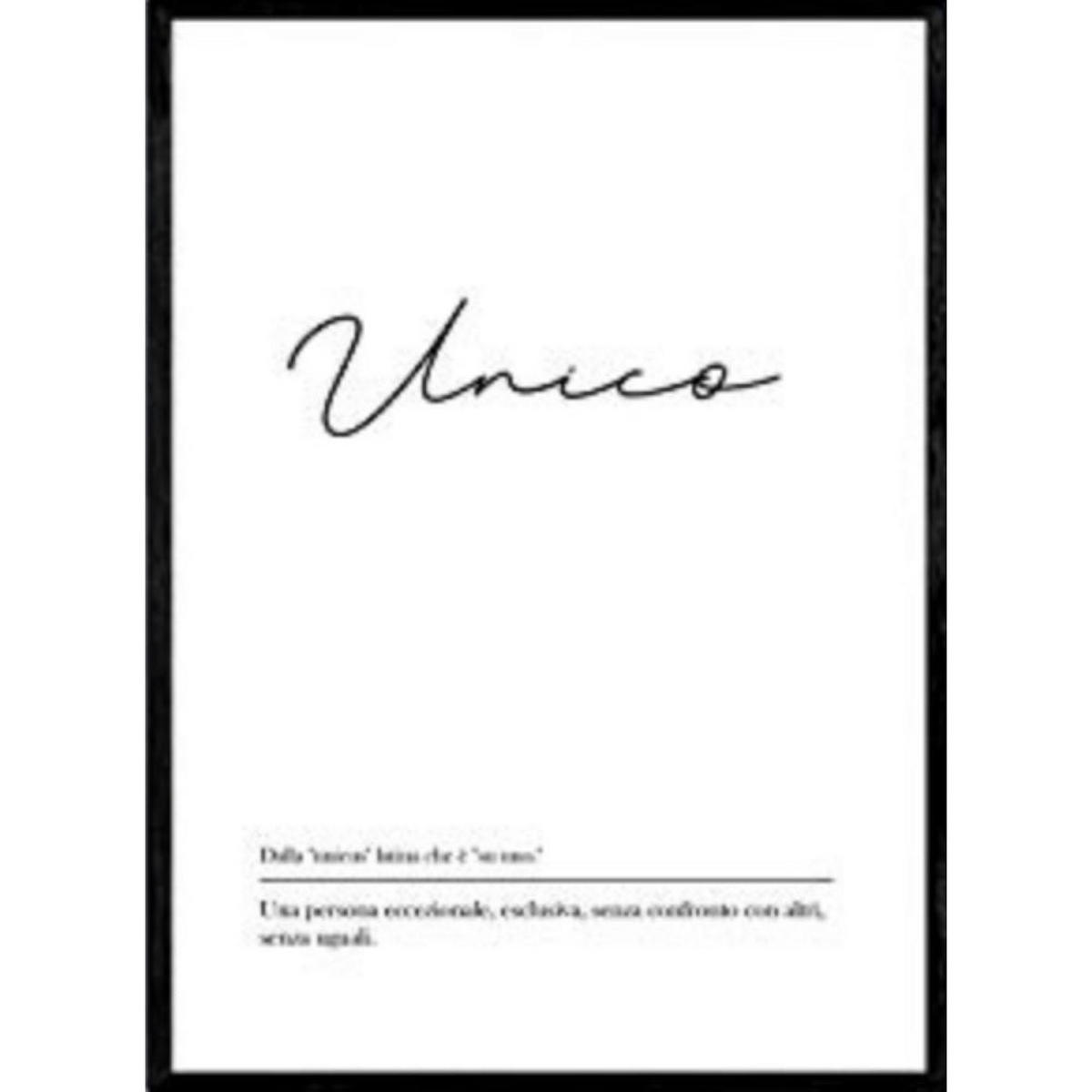 POSTER Wörterbuch Italienisch Unico A3 Rahmenlos - Klar, Papier (29.7/5/42cm) - Nacnic