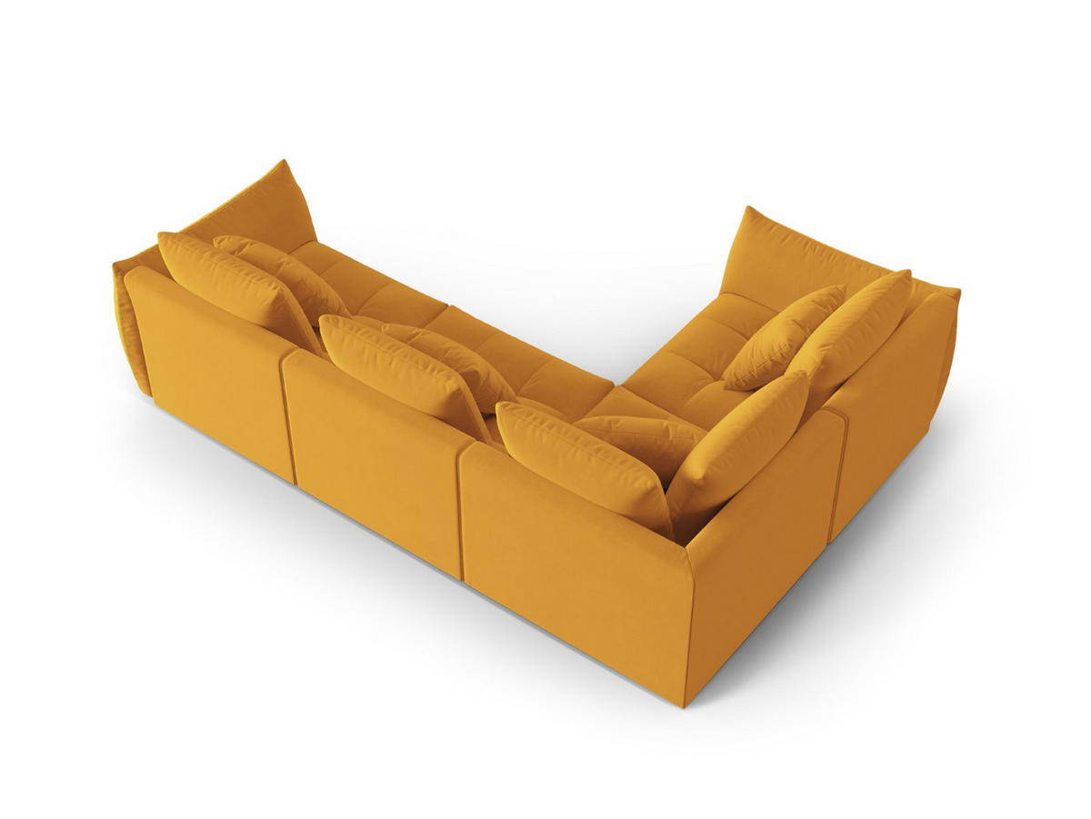 ECKSOFA modular links Bloom aus Samt gelb 3 Sitzplätze - Gelb, Textil (216/316cm) - Micadoni