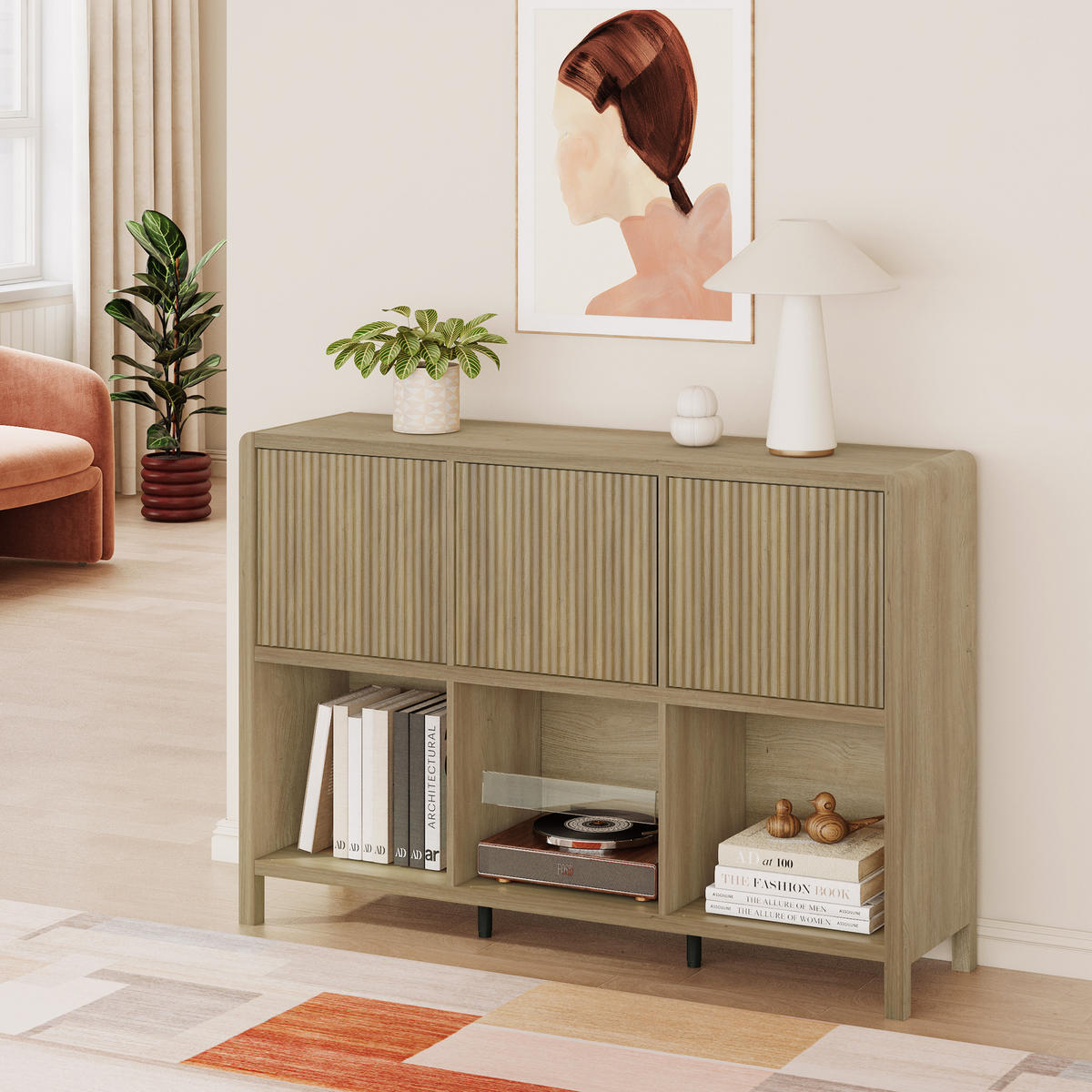 KOMODA Lukkodso - divoký dub, kompozitní dřevo (110/76.5/30cm) - [en.casa]