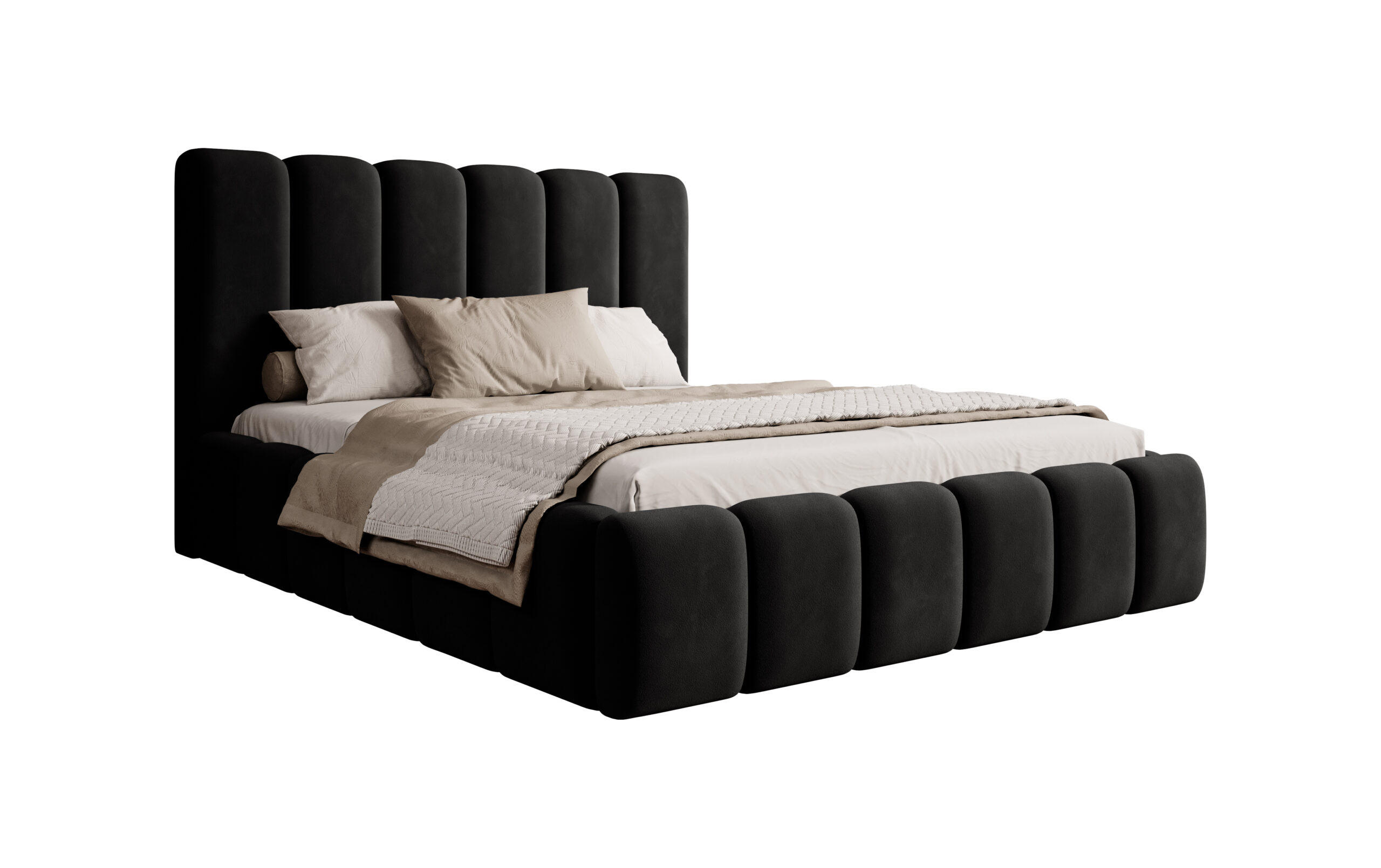 POLSTERBETT Doppelbett Ardal 160x200 cm, Schwarz - Schwarz, Textil (160/200cm) - Fedve