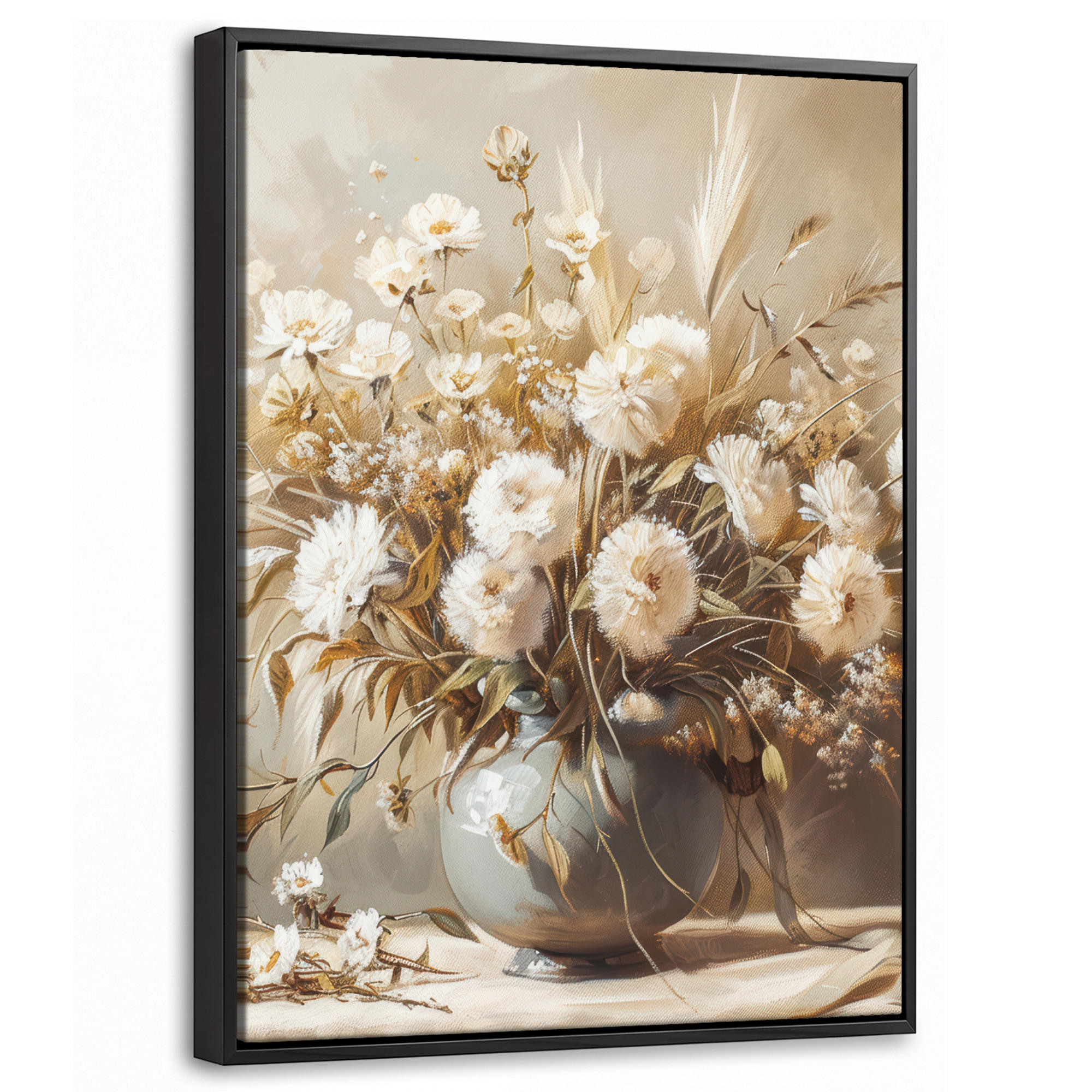 MuchoWow Leinwand Creme 30x40 cm