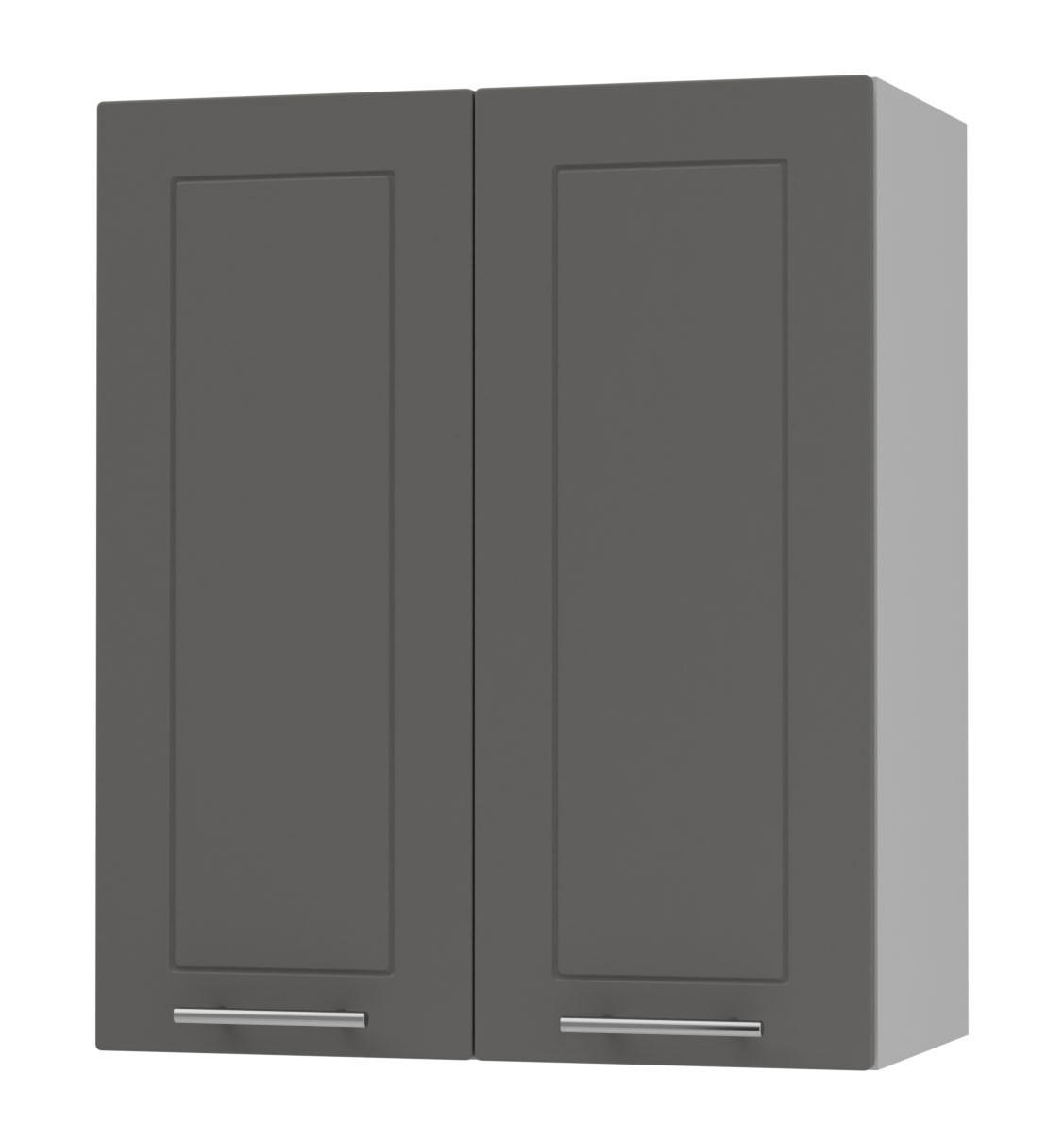 KÜCHENHÄNGESCHRANK Kvantum W3/60 Graphit Matt / Grau Matt 60 / 32,5 / 72cm - Graphitfarben/Grau, Holz/Holzwerkstoff (60/72/32.5cm) - Feldmann-Wohnen