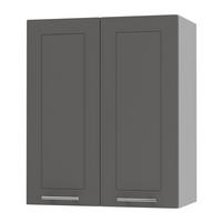 KÜCHENHÄNGESCHRANK Kvantum W3/60 Graphit Matt / Grau Matt 60 / 32,5 / 72cm - Graphitfarben/Grau, Holz/Holzwerkstoff (60/72/32.5cm) - Feldmann-Wohnen