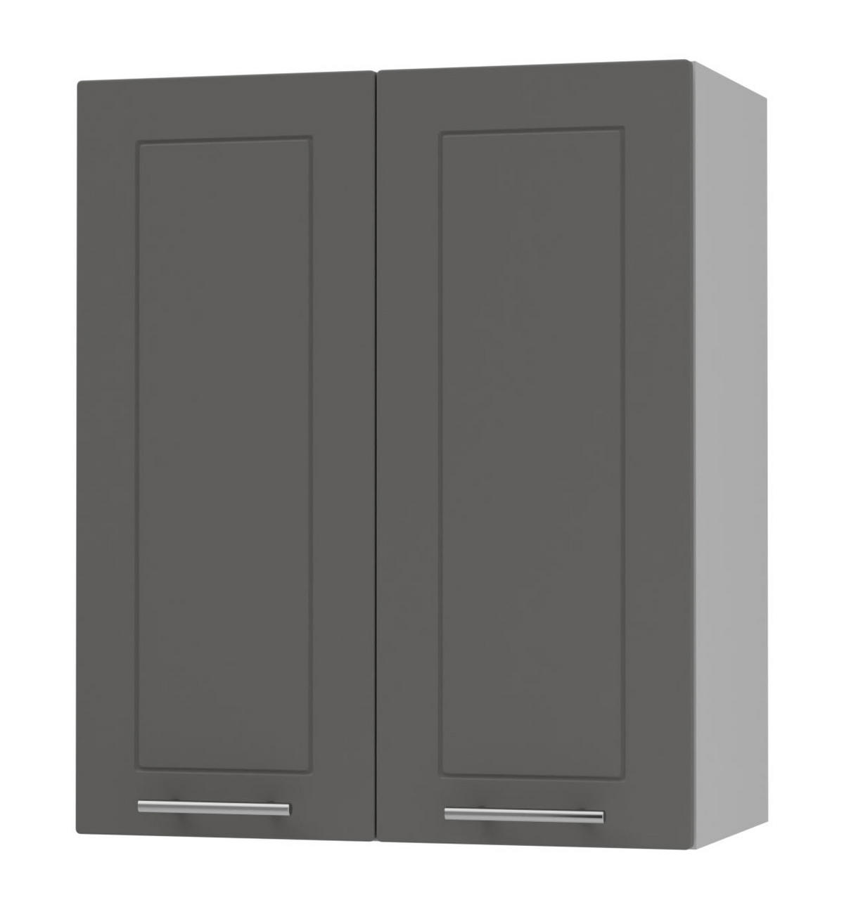 KÜCHENHÄNGESCHRANK Kvantum W3/60 Graphit Matt / Grau Matt 60 / 32,5 / 72cm - Graphitfarben/Grau, Holz/Holzwerkstoff (60/72/32.5cm) - Feldmann-Wohnen