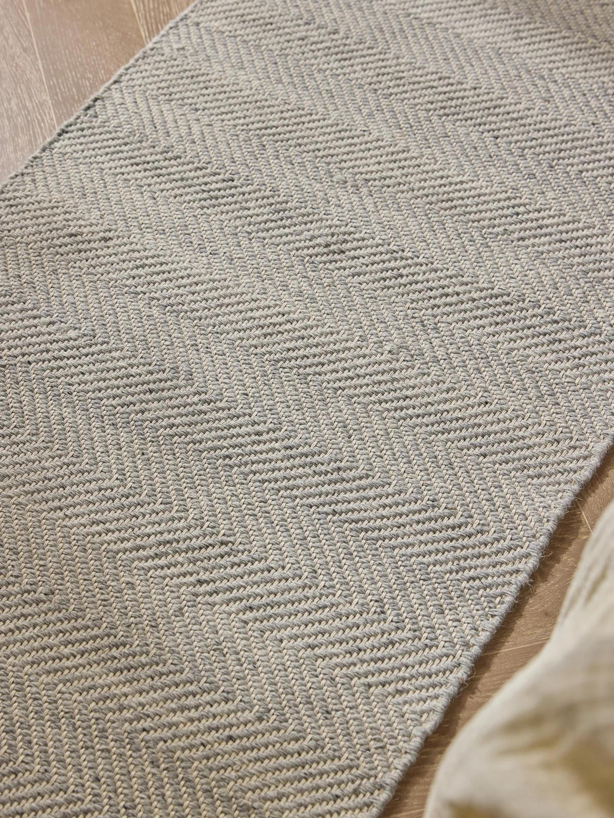 WOLLTEPPICH-LÄUFER Lars Hellgrau 70x200 cm - Hellgrau, Textil (70/200cm) - benuta Pure