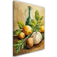 WANDBILD essen in der küche - Beige, Textil (40/60cm) - Feeby