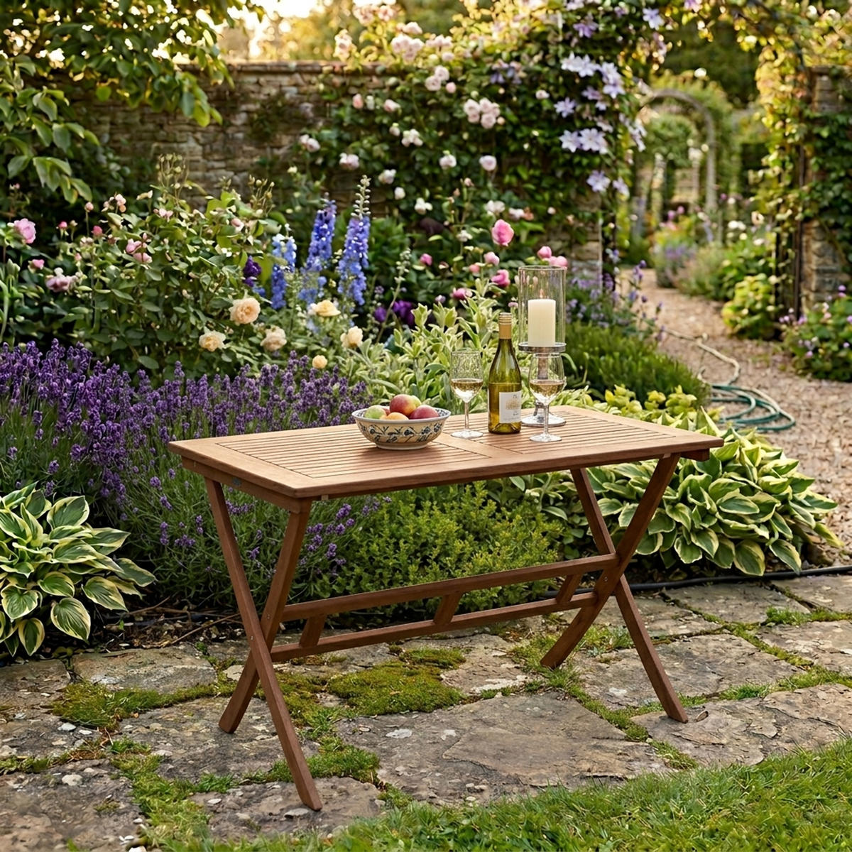 GARTEN-KLAPPTISCH Belmond aus Eukalyptusholz, geölt, BxTxH: 70x120x74 cm - Braun, Holz (120/70/74cm) - TPFGarden