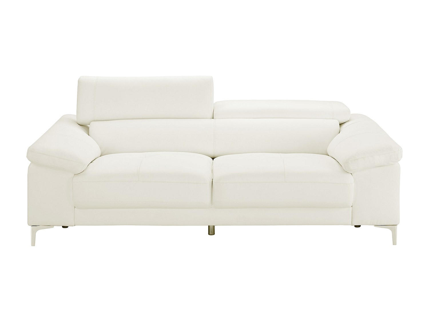 LEDERSOFA 3-Sitzer - Weiß - SOLANGE - Weiß, Leder (210/73/103cm) - Vente-Unique