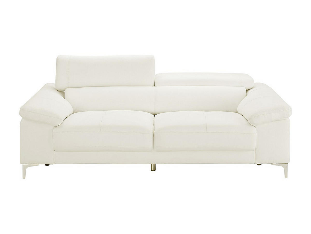 LEDERSOFA 3-Sitzer - Weiß - SOLANGE - Weiß, Leder (210/73/103cm) - Vente-Unique