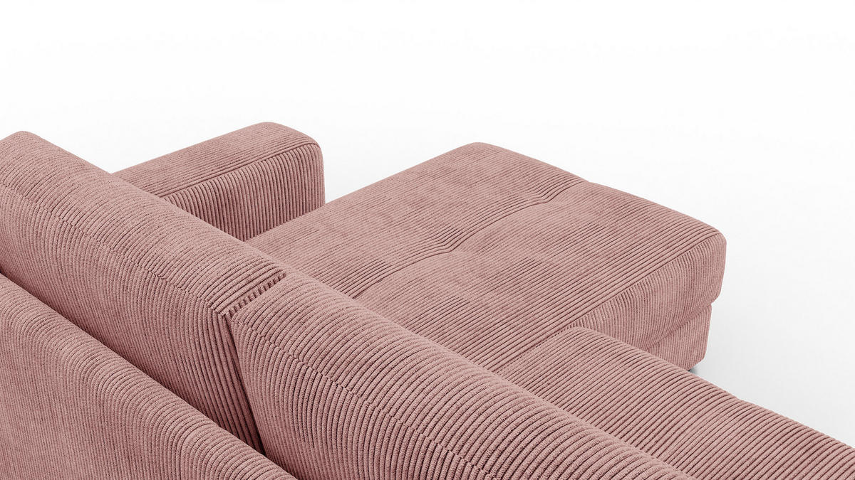 ECKSOFA OLI 4-Sitzer rechts, altrosa - Altrosa, Holz/Textil (295/172cm) - Courtois Laville