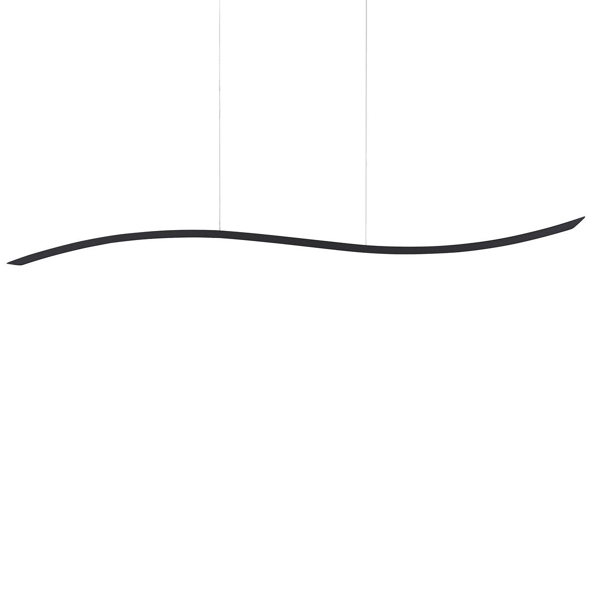 HÄNGELEUCHTE Calao 17/120/160 cm - Schwarz, Metall (17/120/160cm) - Beliani