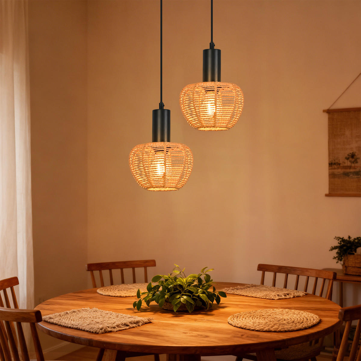 PENDELLEUCHTE Winston 18/10/120 cm - Braun, Metall (18/10/120cm) - ZMH