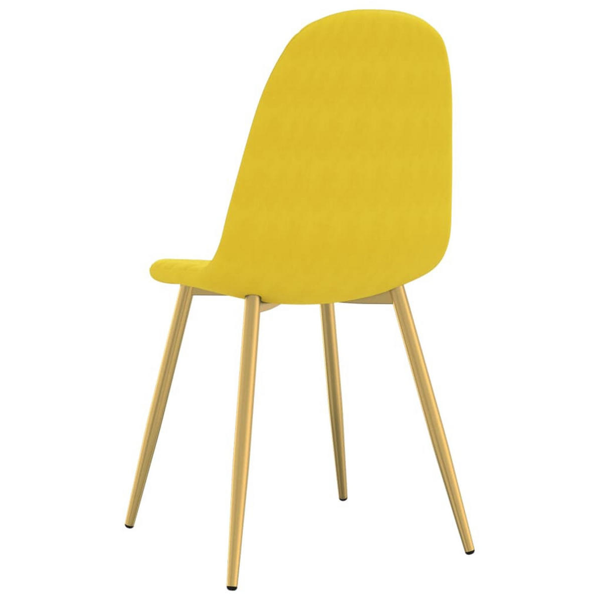 ESSZIMMERSTÜHLE 4 Stk. Senfgelb Samt 45*53.5*83cm - Gelb, Metall (45/83/53.5cm) - ZMH