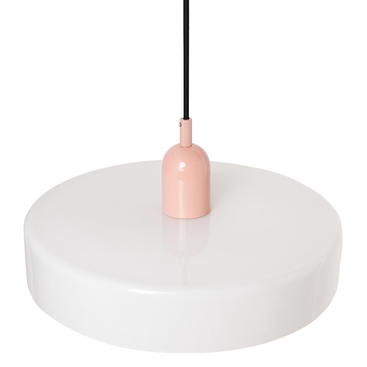 HÄNGELEUCHTE Weiß Paala - Pink/Weiß, Glas (35/35/148cm) - Beliani