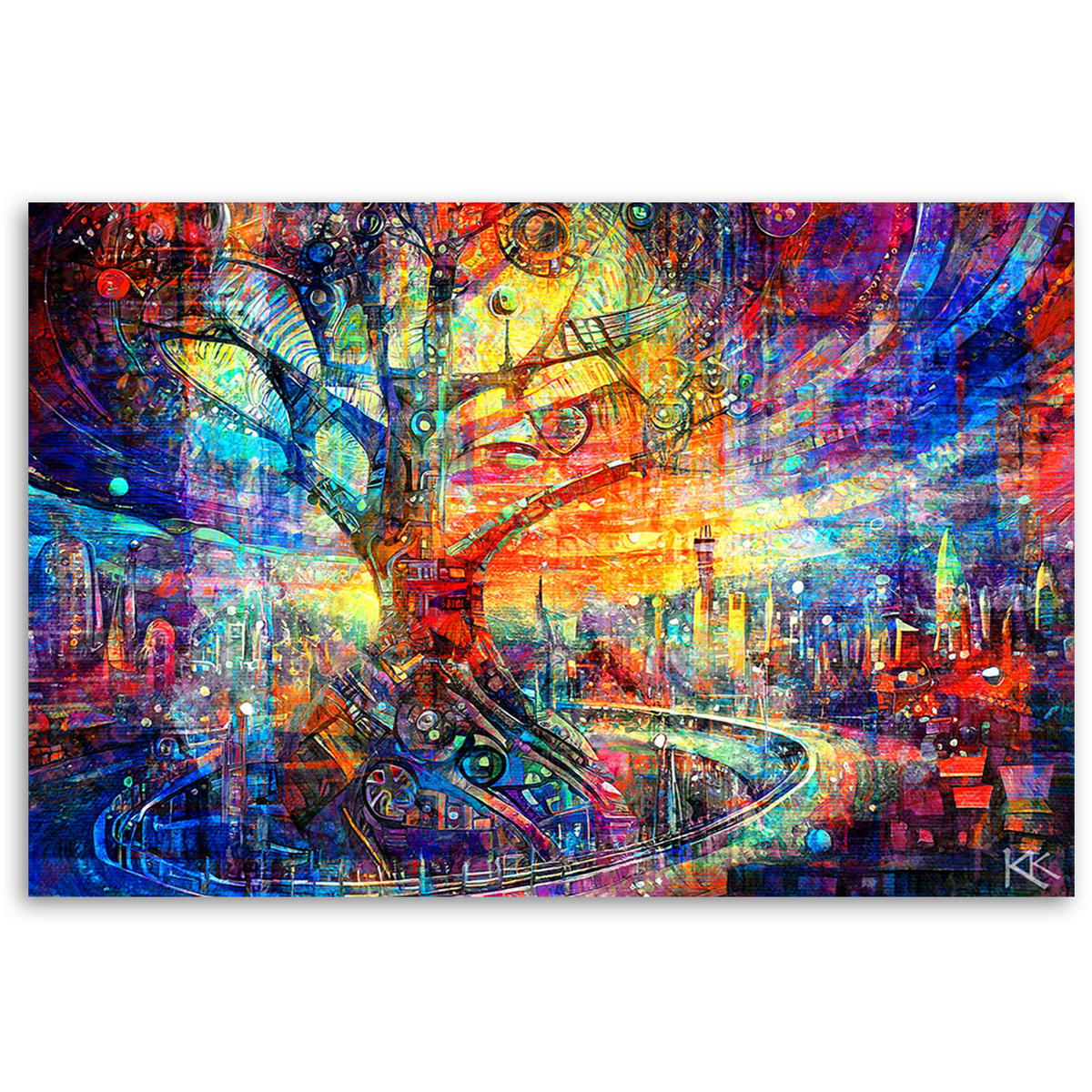 KUNSTDRUCK Lila 90/60 cm - Lila, Textil (90/60cm) - KUNSTLOFT