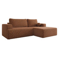 ECKSOFA Mivo, Seite: Rechts - Messingfarben/Schwarz, Holz/Kunststoff (266/163cm) - MIRJAN24