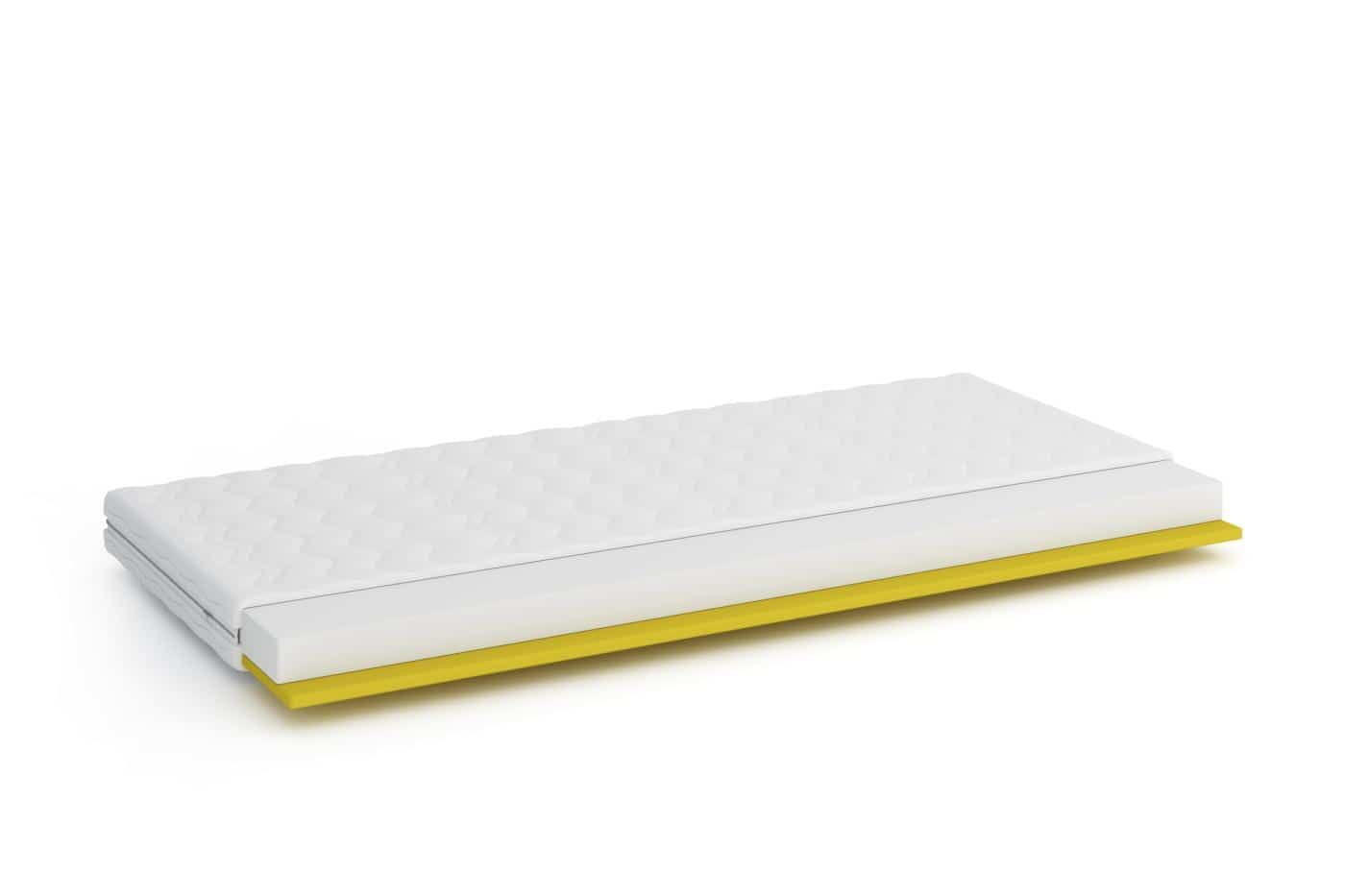 SCHAUMSTOFFMATRATZE VISCO Weiß 180x200x12 cm - Weiß, Textil - FURNLUX