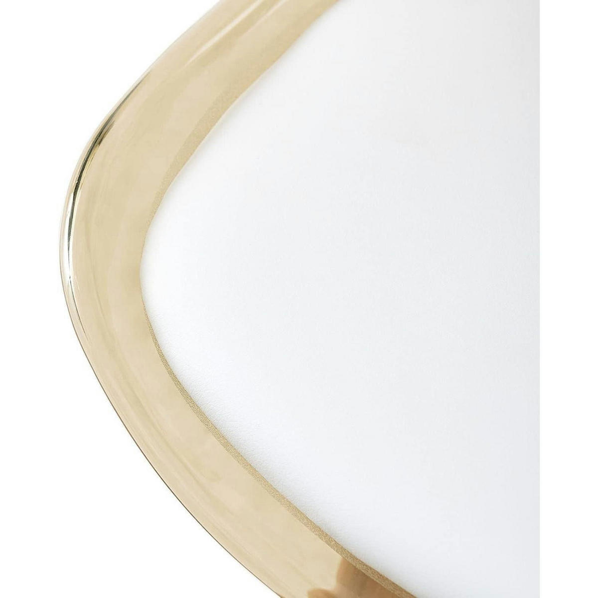 ESSZIMMERSTUHL 6er Set Braun Transparent mit Weißem PU-Leder Sitzkissen - Transparent, Kunststoff (47.5/82/41cm)