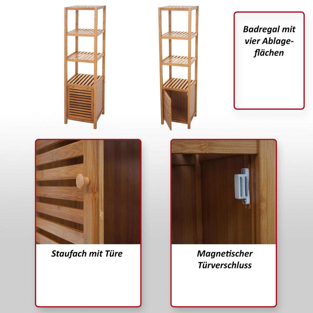 BADREGAL Braun - Braun, Holz (36/140/34cm) - MCW