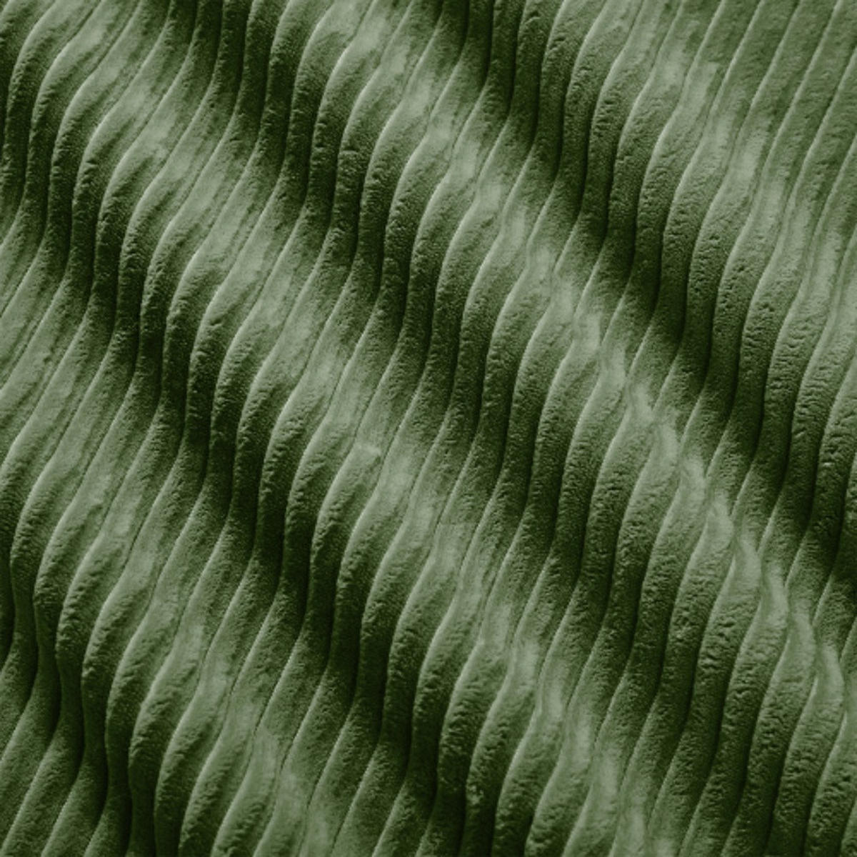 SOFA mit gebogenen Armlehnen und ohne Montage Grün aus Cord 208x178x75 cm - Grün, Textil (178/75/208cm) - Luhomfu