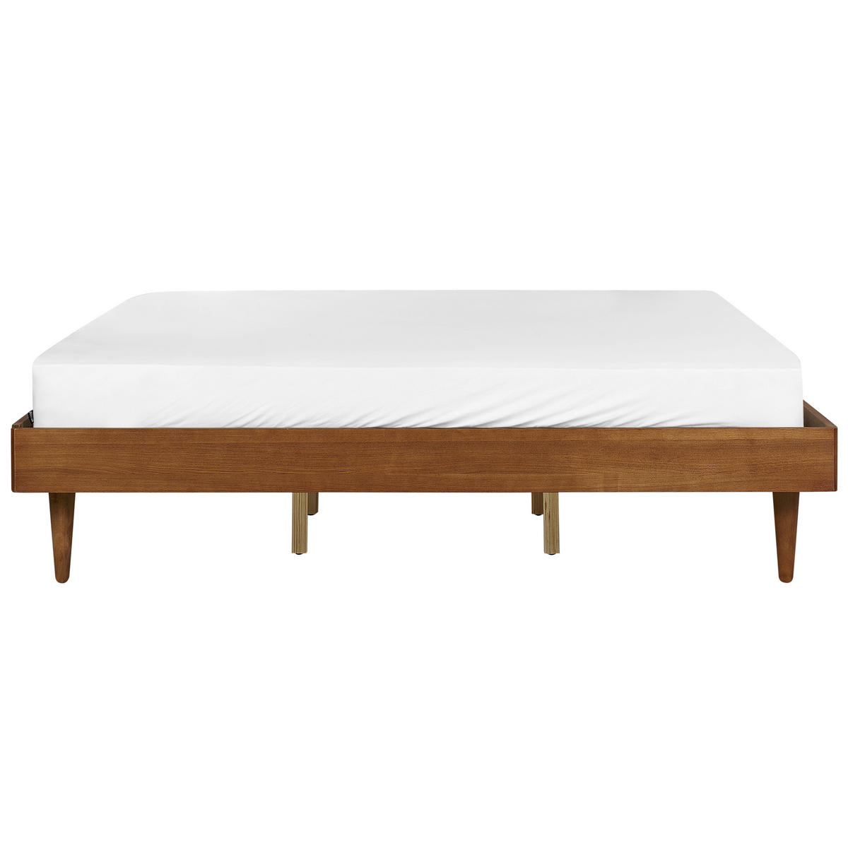 KREVET s letvičastim roštom 180/200 cm smeđi Toucy - smeđa, drvni materijal (180/200cm) - Beliani