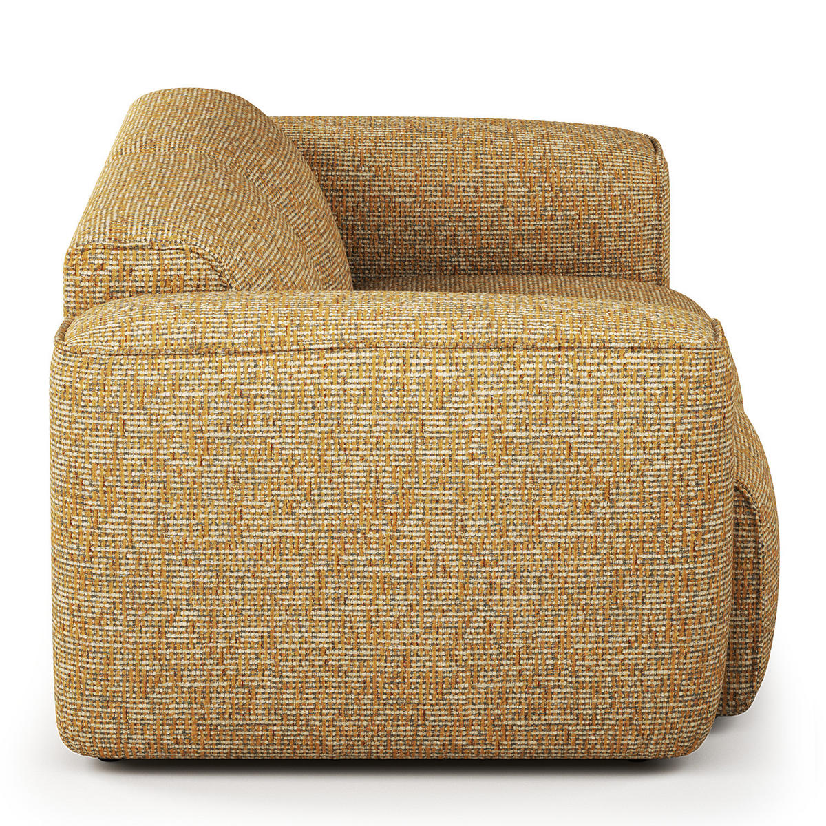 2-SITZER SOFA - Schwarz/Honig, Kunststoff/Textil (220/71/102cm) - home24