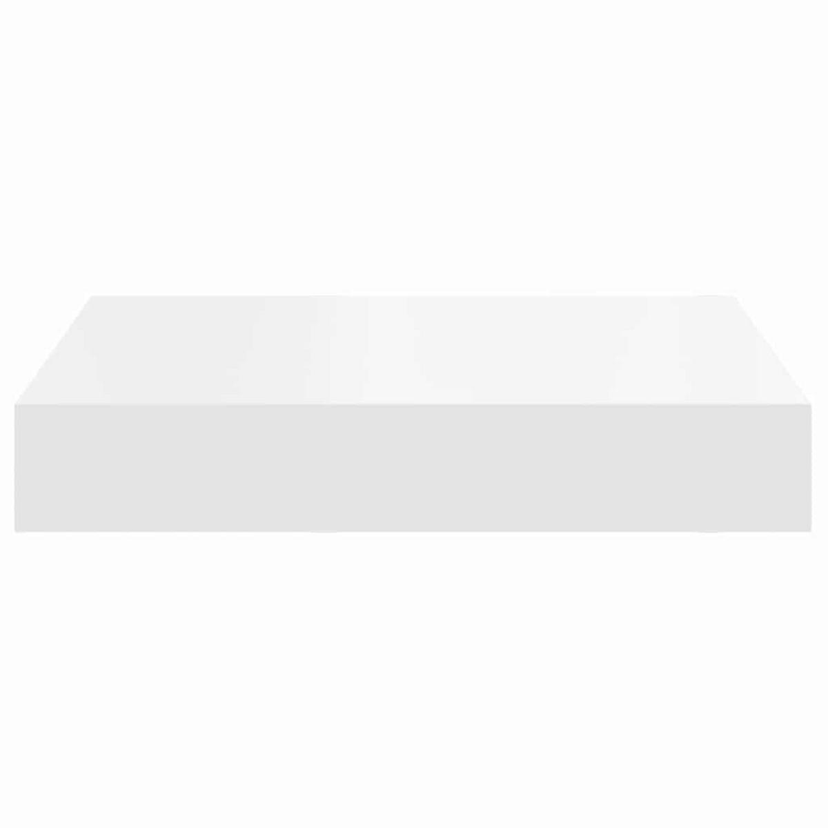 SCHWEBEREGALE 2er Set Weiss 23/23.5/3.8 Cm Mdf - Weiß, Holzwerkstoff (23.5/3.8/23.5cm) - vidaXL
