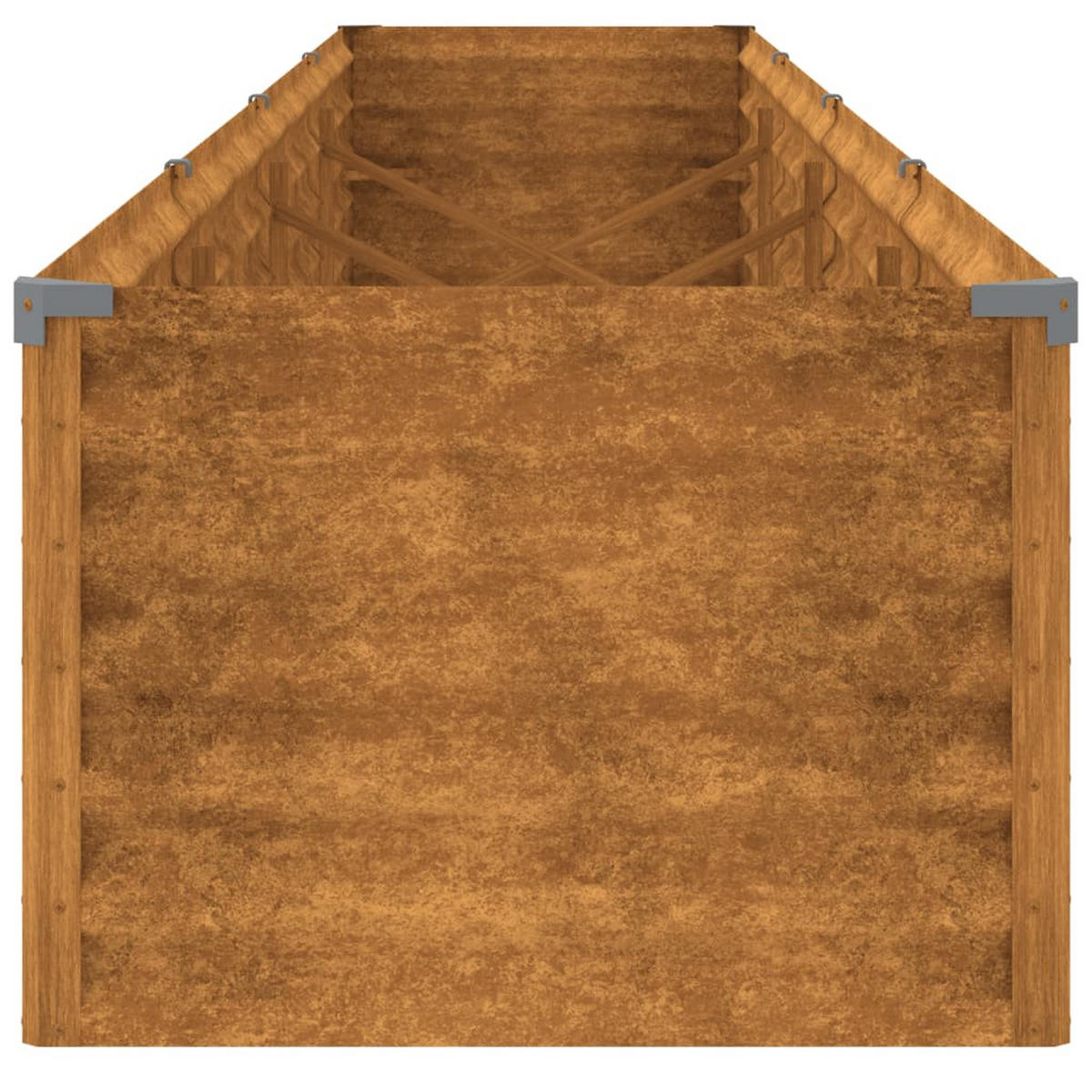 HOCHBEET aus Cortenstahl AKSEL 386x50x36 cm - Braun, Metall (386/36/50cm) - DELUKE