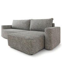 ECKSOFA BELARO BL Hellgrau Chenille mit Schlaffunktion - Hellgrau, Holz/Textil (280/162cm) - MASSENO