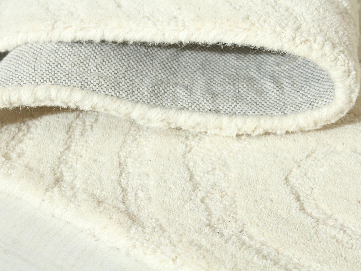 WOHNZIMMERTEPPICH - 230 cm x 160 cm - stoff - elfenbeinfarben Neora - Weiß, Textil (230/160cm) - Vente-Unique