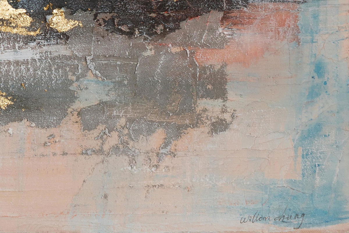 ACRYLBILD HANDGEMALT 120/60 cm - Beige/Grau, Holz/Textil (2/60cm) - KUNSTLOFT