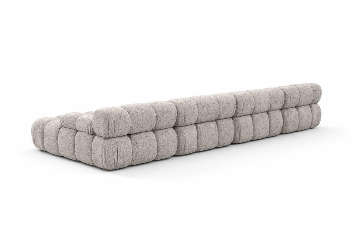ECKSOFA U-Form XL, Stoff Bouclé Abriamo, Beige, Selia U XL - Beige, Holz (380/70/160cm) - Kaiser Möbel