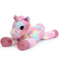 PLÜSCHTIER Einhorn 80 cm, buntes Regenbogen-Kuscheltier - Multicolor, Textil (30/80cm)