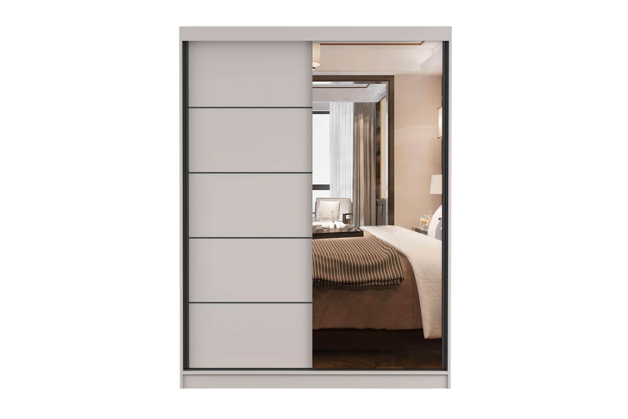 Deine Möbel 24 Schwebetürenschrank Kaschmir 150x61x200 cm