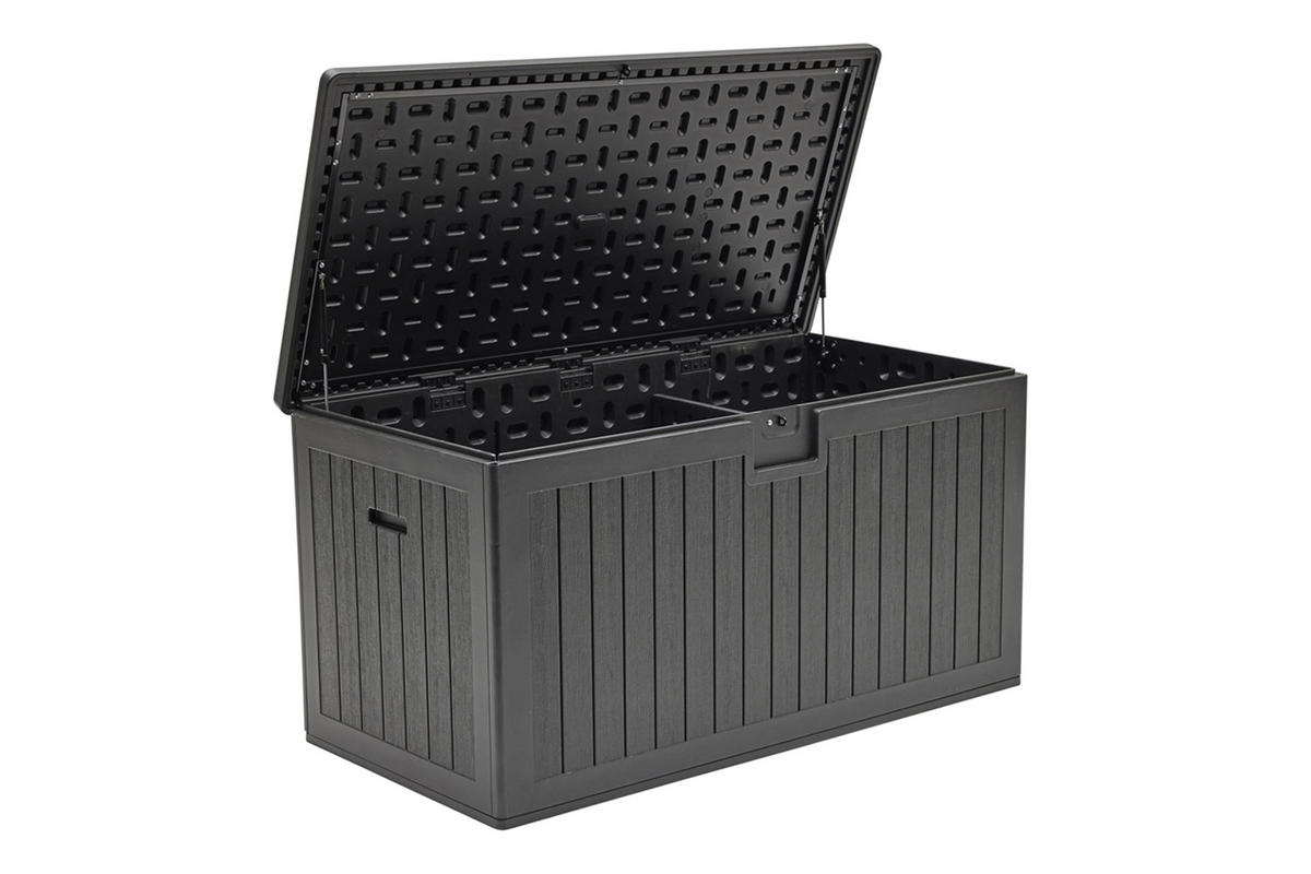 KISSENBOX Lilo 160x80 cm, Kunststoff, Schwarz - Schwarz, Kunststoff (160/72/80cm) - dasmöbelwerk