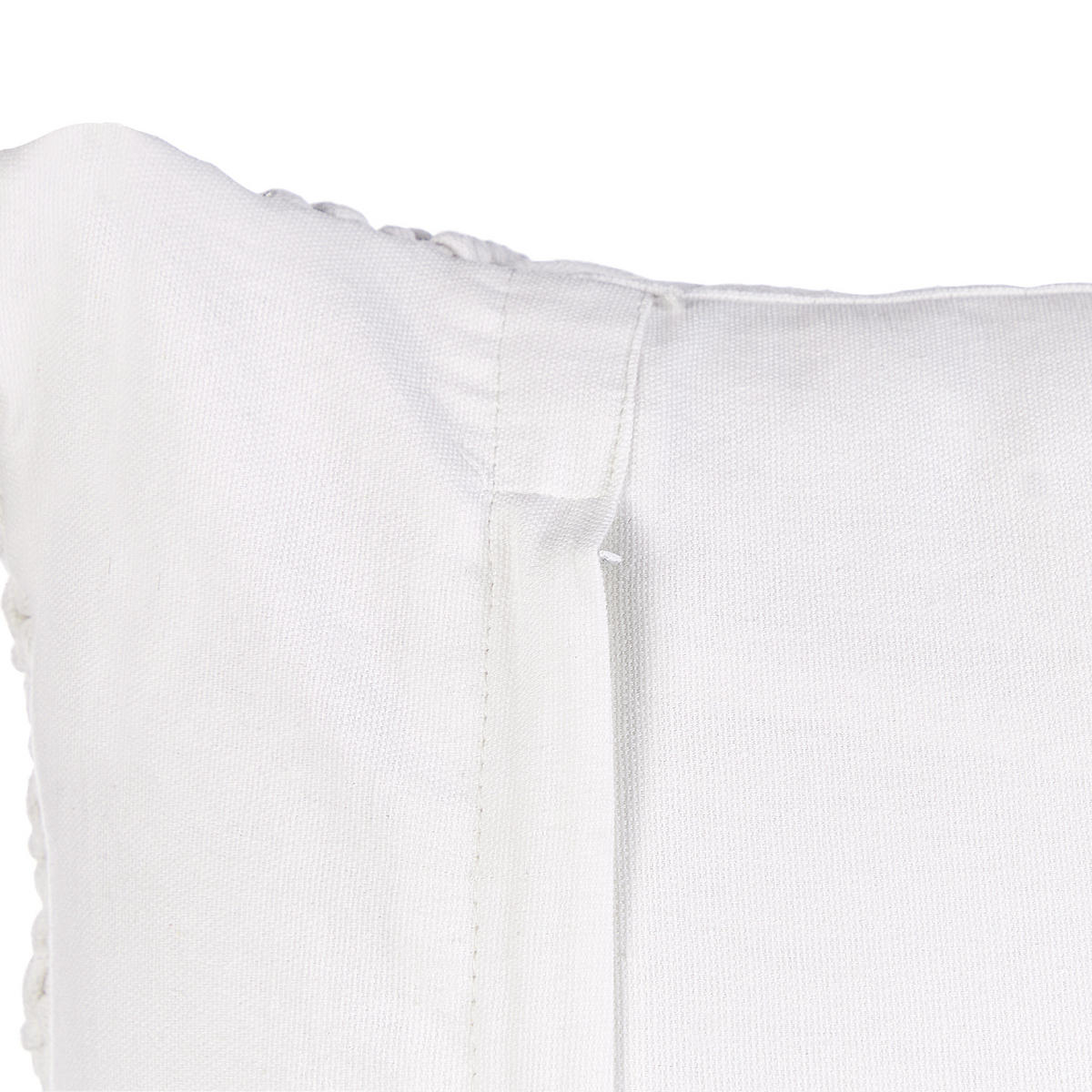 DEKOKISSEN 2er-Set Weiß 45/45 cm Bamian - Weiß, Textil (45/45cm) - Beliani