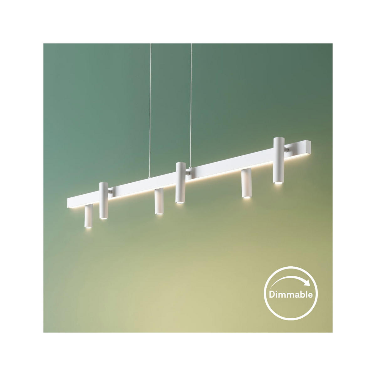 HÄNGELEUCHTE Aniska, Weiß, 118cm - Weiß, Metall (160/10.1/12cm) - KOSILUM